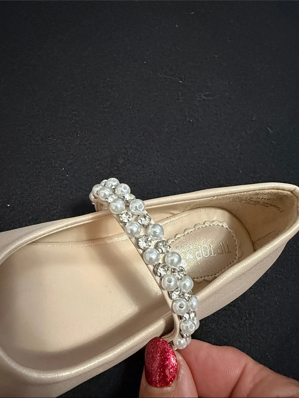 Tip Top Kids Nude Pink Toddler Mary Jane Ballet Flat Size 8